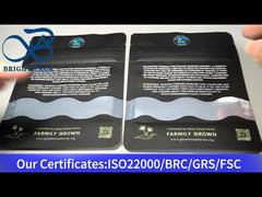 мешочек с застежкой-молнией и прозрачным окном для цветов конопли