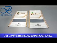 Композитный пакет-стойка из белой алюминиевой фольги с прозрачным окном