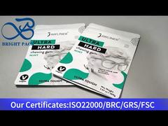 Белый небольшой пакетик с замком-стойкой для жевательной резинки 100 г.