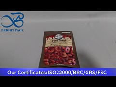 Коричневый пакет с замком-стойкой для пряных конфет