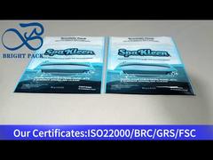 Синий пластиковый закрывающийся пакет для чистящего средства 80 г.