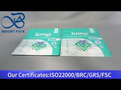 green plastic stand up ziplock bag for laundry pods