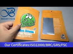 оранжевый детский защитный пакет на молнии с прозрачным окном