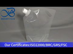 оптовые поставки пакетов с носиком из прозрачной жидкости