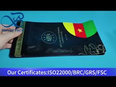 черная золотая штамповка восьмисторонняя герметичная кофейная упаковка с клапаном