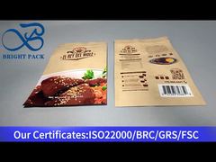 Коричневый пакет-стойка на молнии для продуктов питания 453г