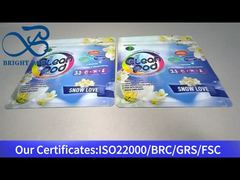 Синий закрывающийся полиэтиленовый пакет для стирального порошка