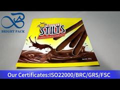 Желтый алюминиевый пластиковый пакет с застежкой-молнией для шоколада