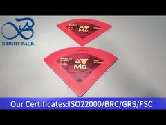 Красный упаковочный пакетик неправильной формы для кофе 15г