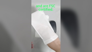 Биоразлагаемые бумажные пакеты из глассина с сертификатом FSC и самоклеящейся застежкой для одежды и носков