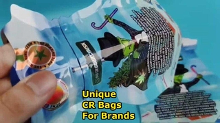 Сумки неправильной формы с двусторонней печатью, устойчивые к детям, для нужд брендинга каннабиса