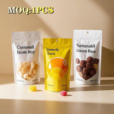 Размер на заказ Печатная детская пищевая упаковка Гумовая конфета Боковая печать 3,5 г Запахоустойчивые мешки Mylar