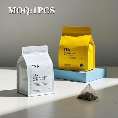 Экологически чистый матовый черный картонный бумажный мешок с перезамыкающимся циппом и прозрачным окном для хранения кофе и чая