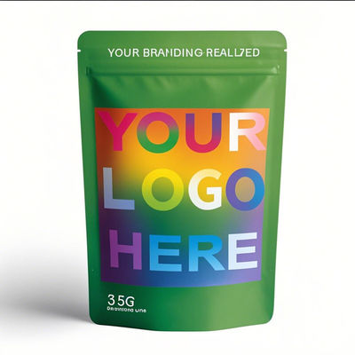 Оптовая продажа на заказ печатных майларовых пакетов с защитой от запаха 3,5 г 7 г 14 г 28 г для пищевых продуктов, стоячих пакетов на молнии, пластиковых лазерных пакетов Tereo 3,5 г с окошком