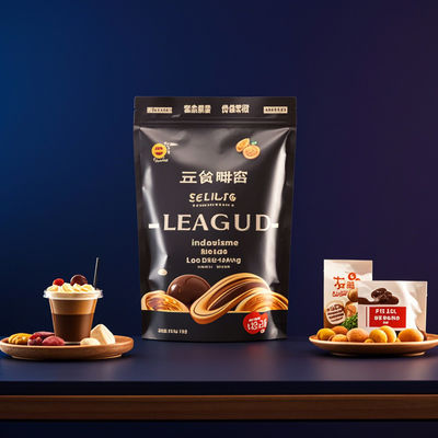 Продовольственный ассортимент композитные упаковочные пакеты на заказ влагозащищенные и герметичные печатные многослойные материалы для закусок / кофе / сухой пищи