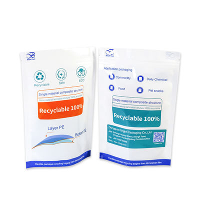 Экологичные пакеты для переработки пластика Прочные перерабатываемые пакеты-стойки ПЭ/ПЭ пакет