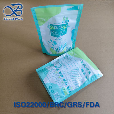 Стоящие три уплотнительные мешки для моющих капсул - перезамыкающийся цип & прозрачное окно