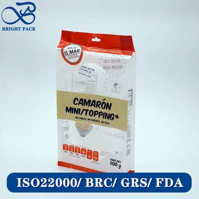 Заказ напечатанная упаковка мороженого морепродукта с прозрачным окном и влагостойкими композитными материалами.