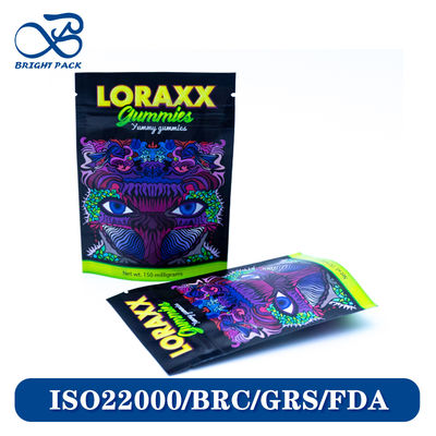 Вибрирующие печатные стойкие пакеты для упаковки резинки с настраиваемым ярким брендовым узором.