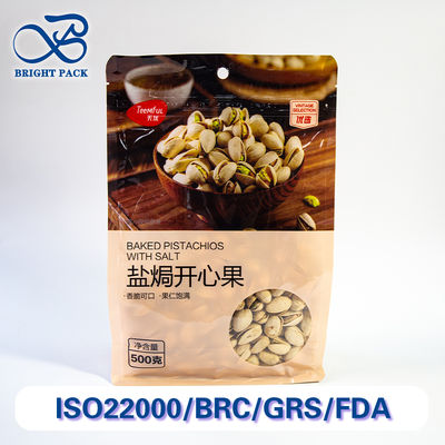 Продовольственные восьмисторонние мешки с прозрачными окнами Идеально подходят для закусок и орехов.