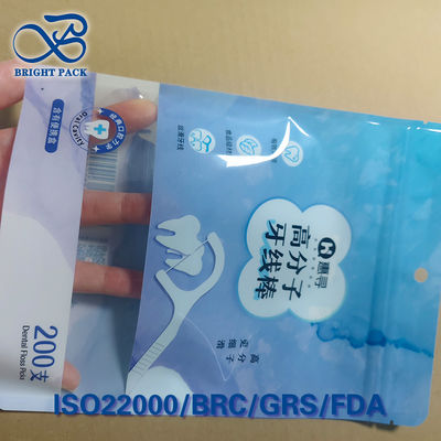 УФ-блокирующий пакет для зубной нитки 380 нм вырезанный голографический антифальшивый этикет