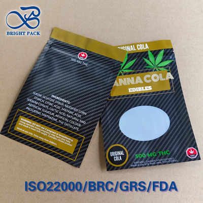 Прозрачный пакет с защитой от детей и окном, ISO 8317, замок Push-Twist, гравировка ≤0,3 мм