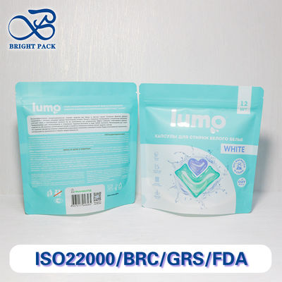 Напечатанные на заказ стойкие пакеты с перезамыкающимся ципом и защитой от влаги для упаковки блюд для белья.