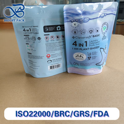 Стандартный цвет Pantone Stand Up Bags для стирального моющего средства Пакетная упаковка Влагостойкость Прозрачность.