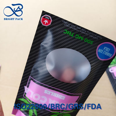 Прозрачный детско-защитный пакет на молнии PE/VMPET ламинированный с контролем вскрытия, с индивидуальным окном