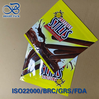 Термостойкий пакет для шоколадного соуса, выдерживающий температуру 120°C, безопасный для горячего наполнения, барьерный слой EVOH, сертифицирован FDA/EC1935