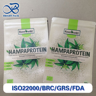 Премиальная бумага Kraft / PE композитный рюкзак с резьбой Экологически чистые тяжелые упаковки для кофе Питание домашних животных