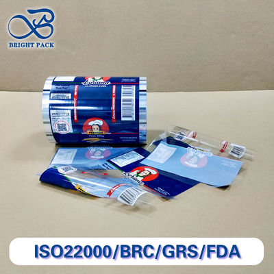 Яркая глянцевая цветная печать упаковочной рулонной пленки для упаковки пищевых продуктов, настраиваемая полупрозрачная