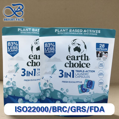 Премиум стиральный раствор подкладка на заказ Stand-Up Zipper Pouch высокий барьер анти-утечка