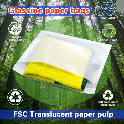 Логотип на заказ Стеклянная бумажная сумка Одежда Компостируемая одежда Стеклянная сумка Прозрачная бумажная упаковочная сумка для футболки
