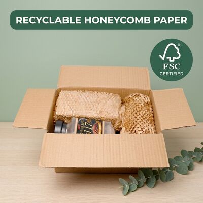 Перфорированная медовая бумажная ручка Kraft Honeycomb Wrap Expandable Cushioning Paper для упаковки